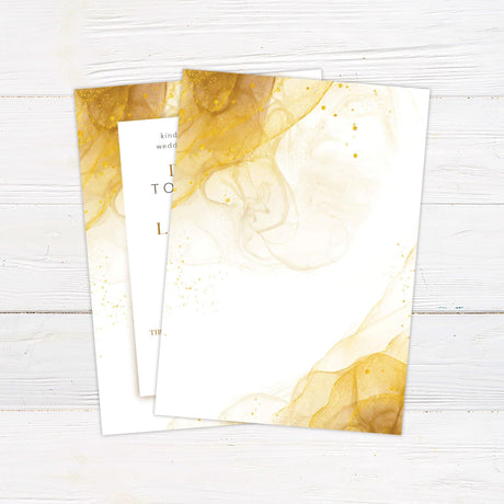 Abstract Gold Invitations