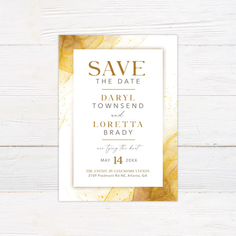 Abstract Gold Invitations - goprintplus