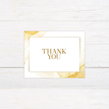Abstract Gold Thank You Card - goprintplus