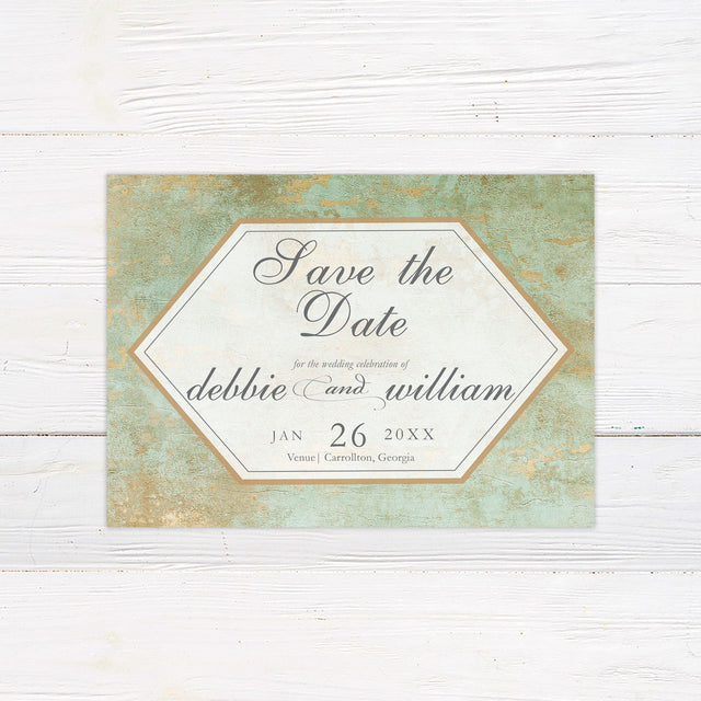 Aged Copper Save The Date - goprintplus