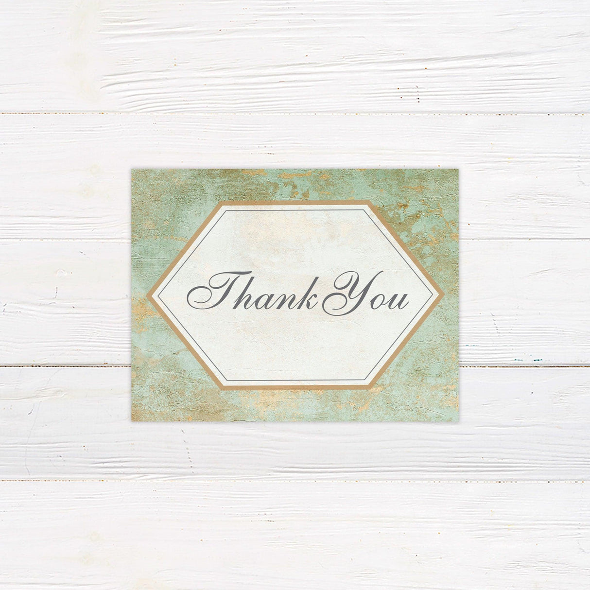 Aged Copper Thank You Card - goprintplus