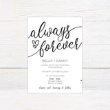 Always and Forever Invitations