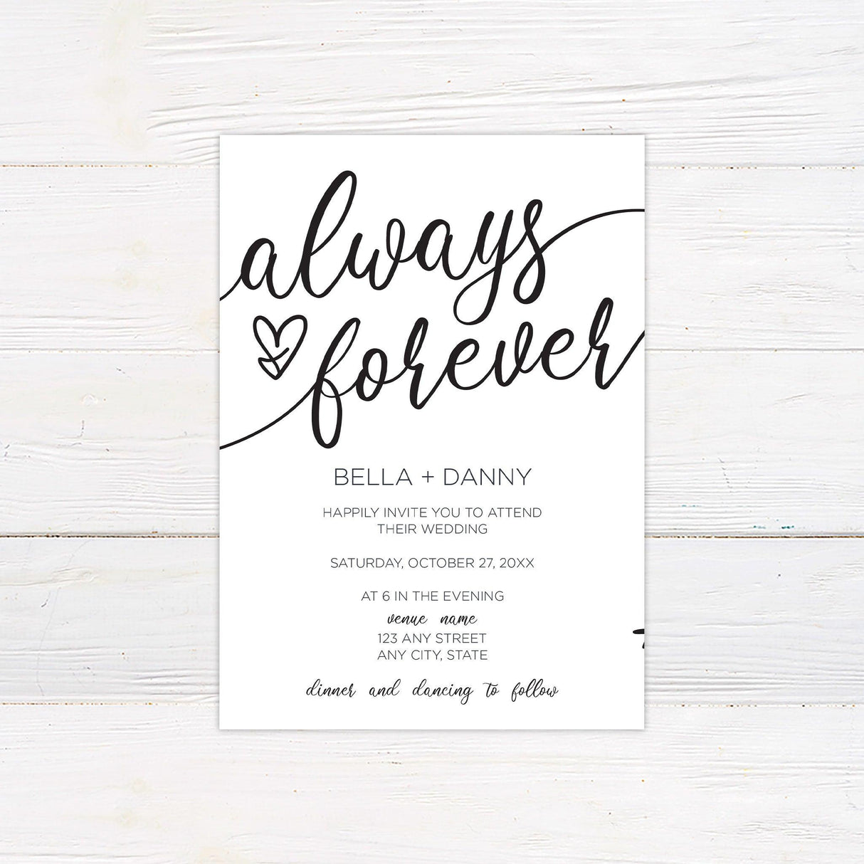 Always and Forever Invitations - goprintplus