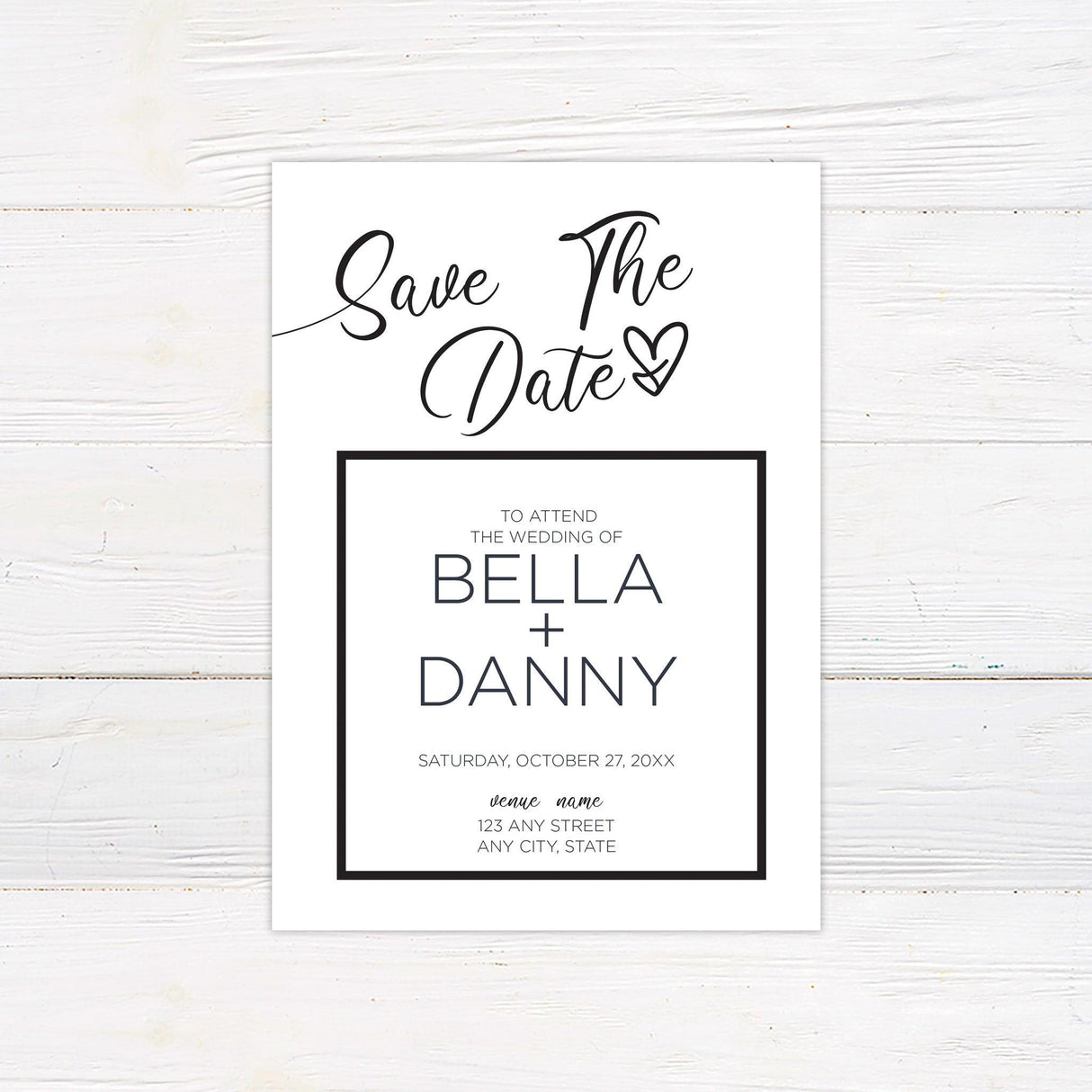 Always and Forever Save The Date - goprintplus