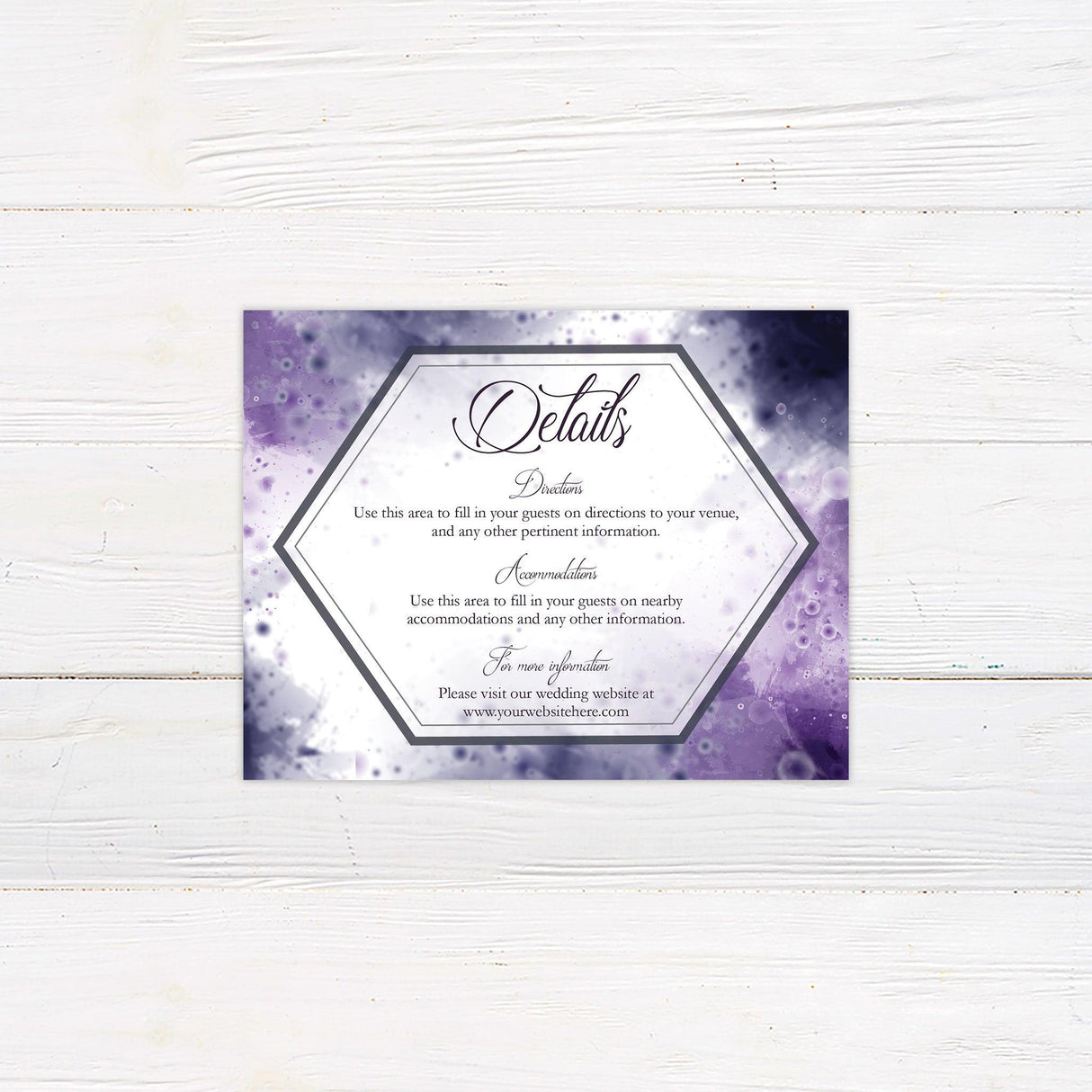 Amethyst Splash Detail Cards - goprintplus