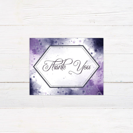 Amethyst Splash Thank You Card - goprintplus