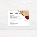 Ampersand Peach Floral Invitations - goprintplus