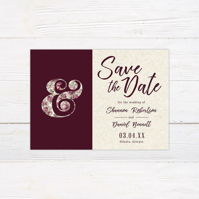 Ampersand Save The Date - goprintplus