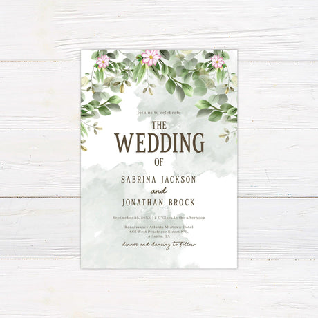 Arched Botanicals Invitations - goprintplus