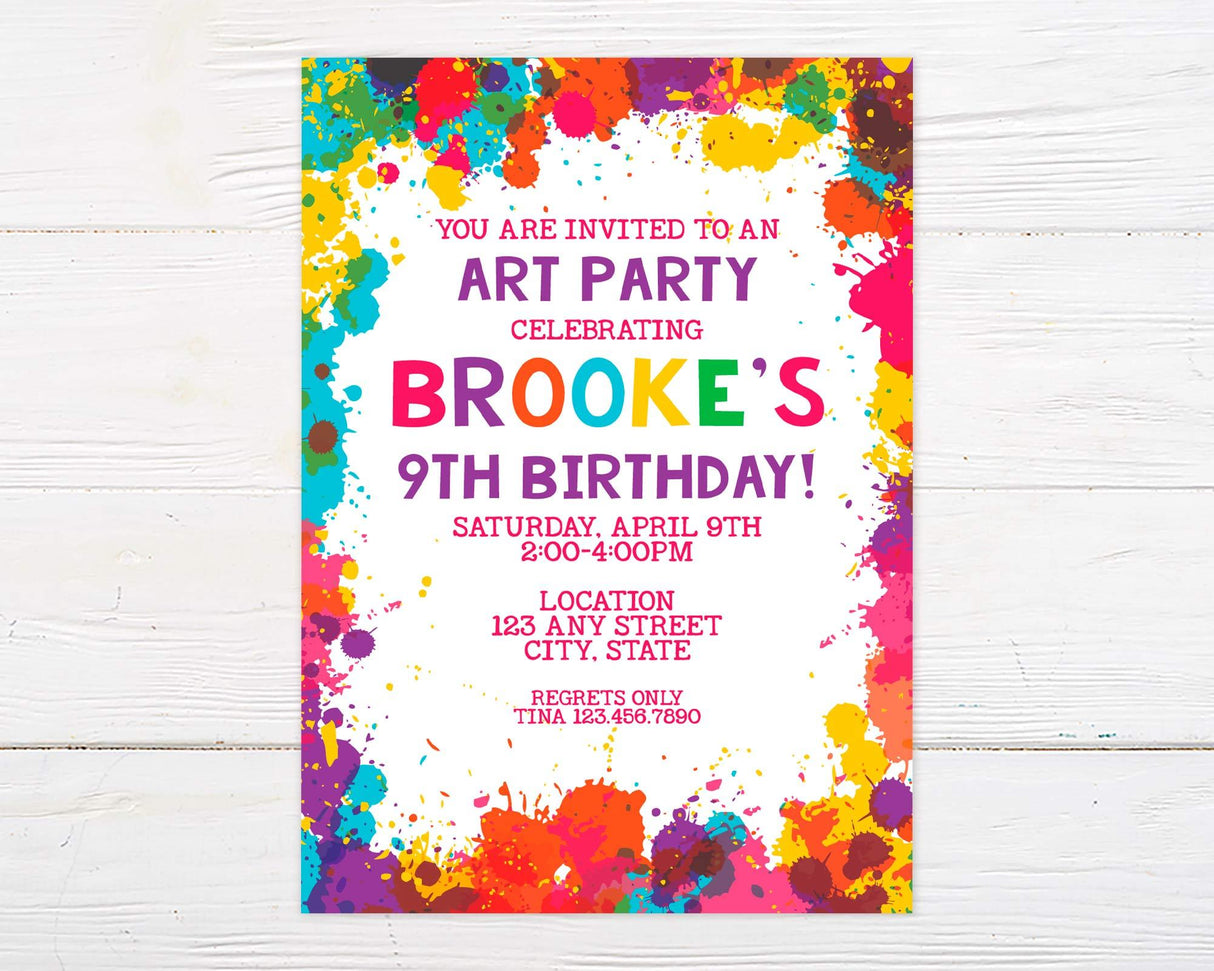 Art Birthday Invitation - goprintplus