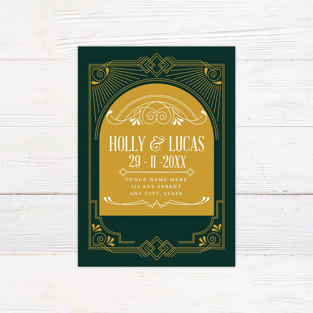 Art Deco Gatsby Save The Date - goprintplus