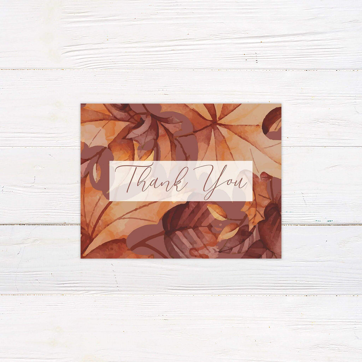 Autumn Leaves Thank You Card | Go Print Plus