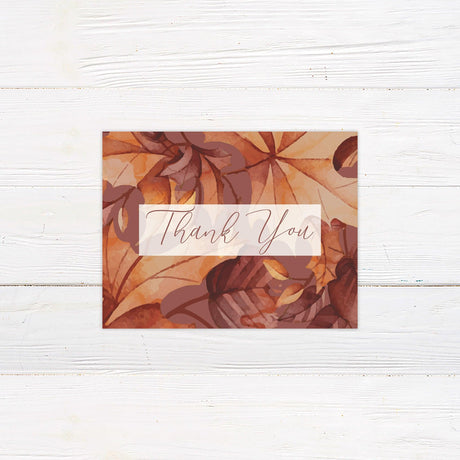 Autumn Leaves Thank You Card - goprintplus