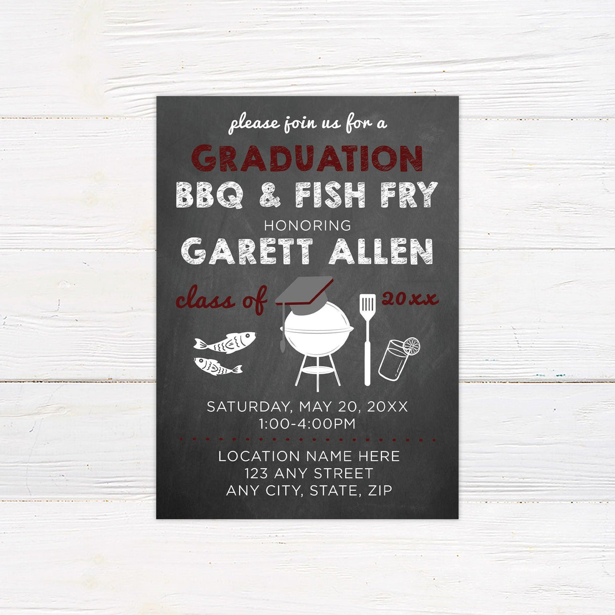 BBQ Fish Fry Invitation - goprintplus