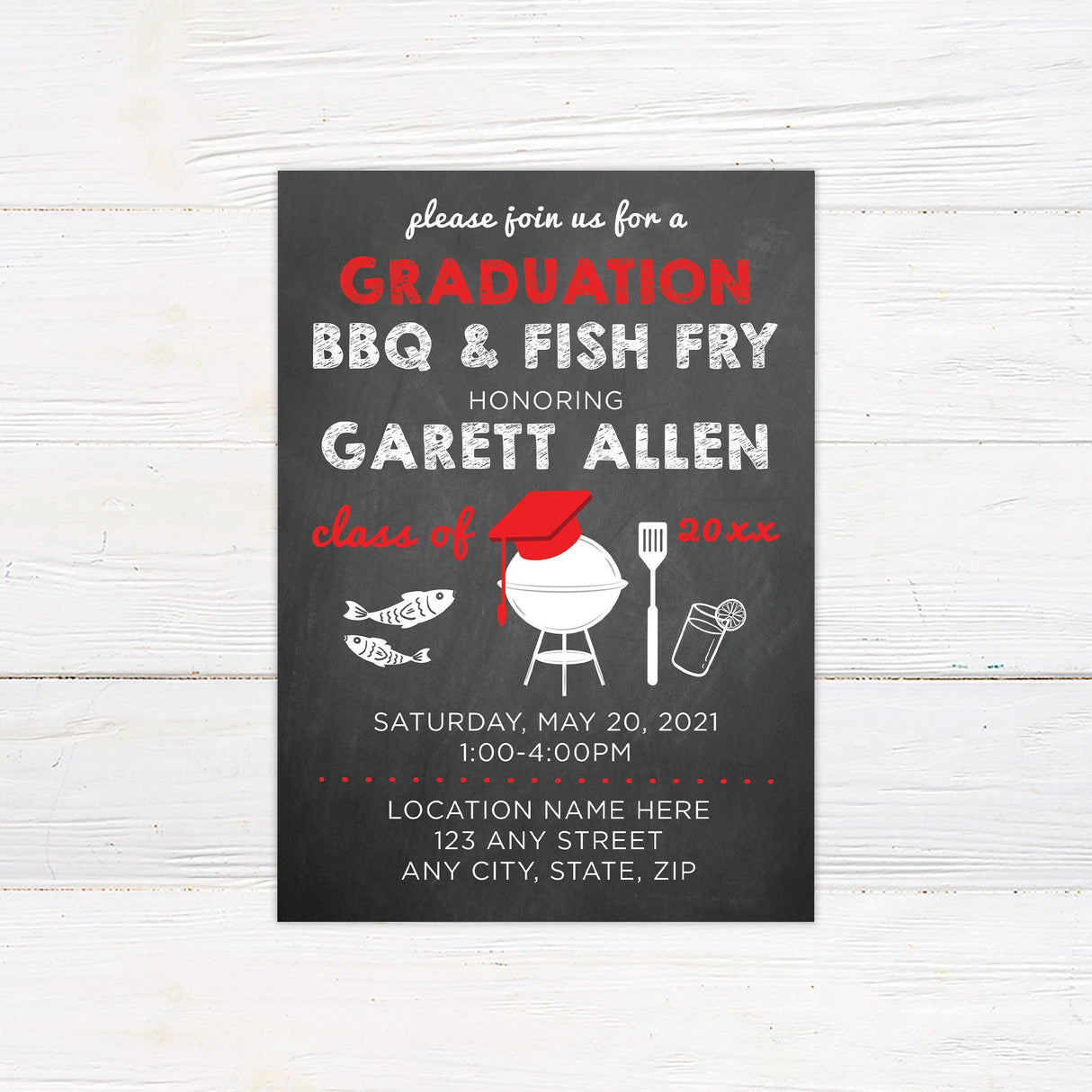 BBQ Fish Fry Invitation - goprintplus