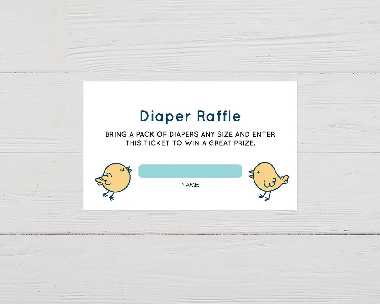 Baby Bird Diaper Raffle Ticket - goprintplus