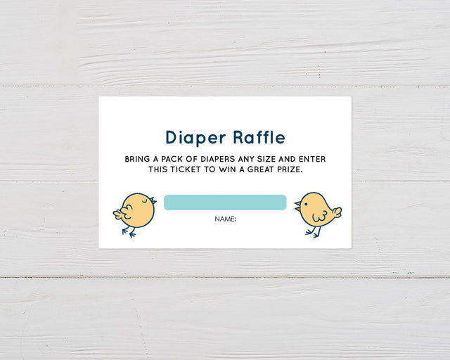 Baby Bird Diaper Raffle Ticket - goprintplus