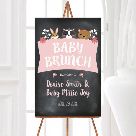 Baby Brunch Woodland Animal Sign - goprintplus