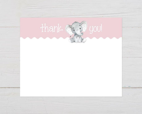 Girl Elephant Thank You Card - goprintplus