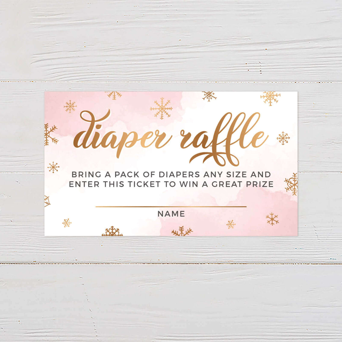 Baby its Cold Outside (Pink) Diaper Raffle Ticket – Go Print Plus