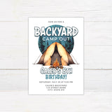 Backyard Camp Out Invitation