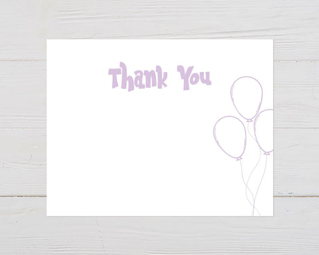 Balloon Outline Thank You Card - goprintplus