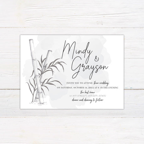 Bamboo Wash Invitations - goprintplus