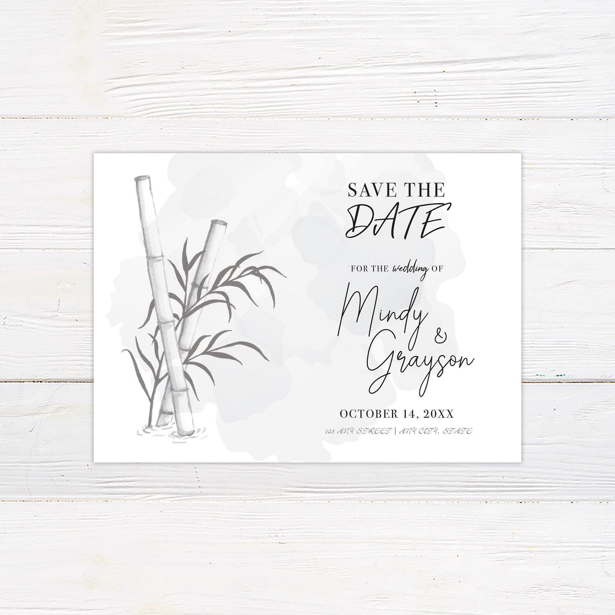 Bamboo Wash Invitations - goprintplus