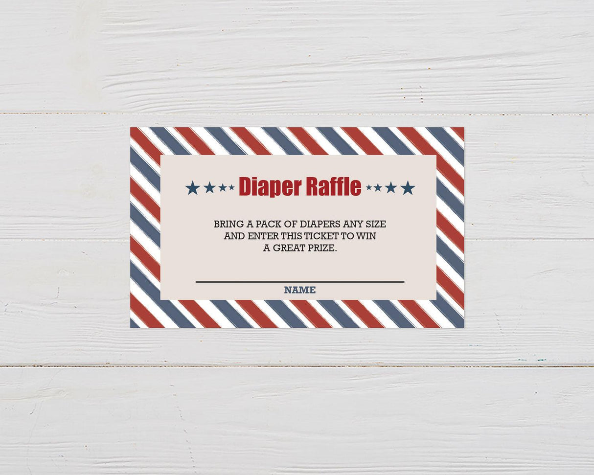 Baseball Diaper Raffle Ticket - goprintplus