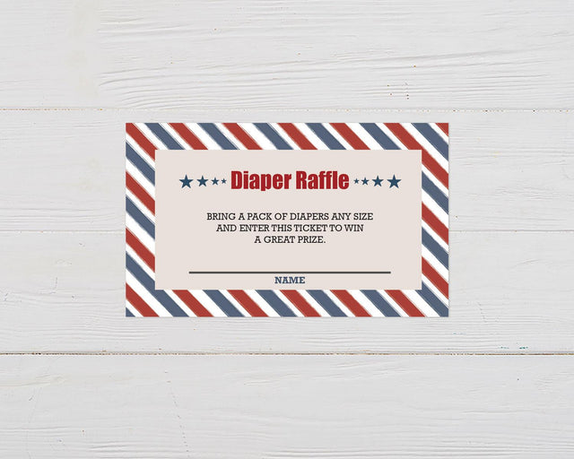 Baseball Diaper Raffle Ticket - goprintplus