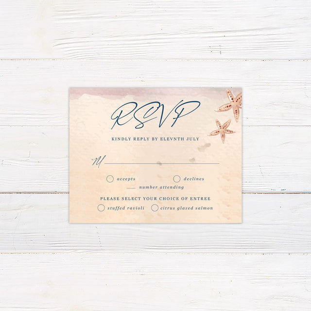 Beach Star RSVP Card - goprintplus