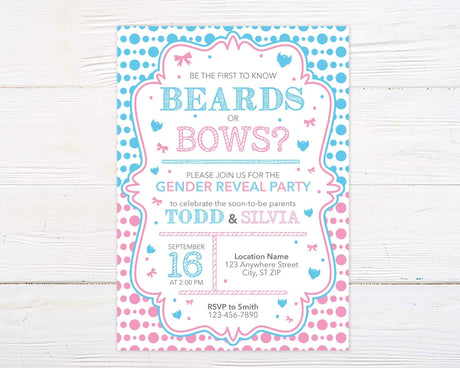 Beards or Bows Gender Reveal - goprintplus