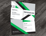 Upload your Print Ready Art Bi-Fold Text Weight Brochures on a modern geometric design.