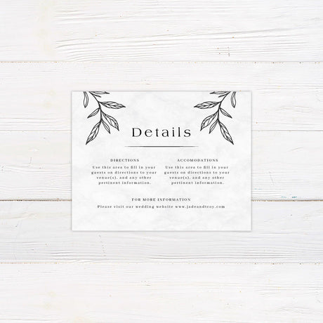 Black Leaves Details Cards - goprintplus