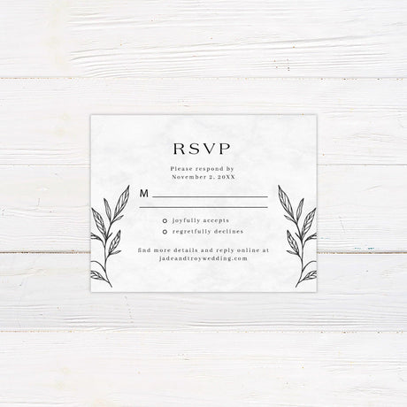 Black Leaves Invitations - goprintplus