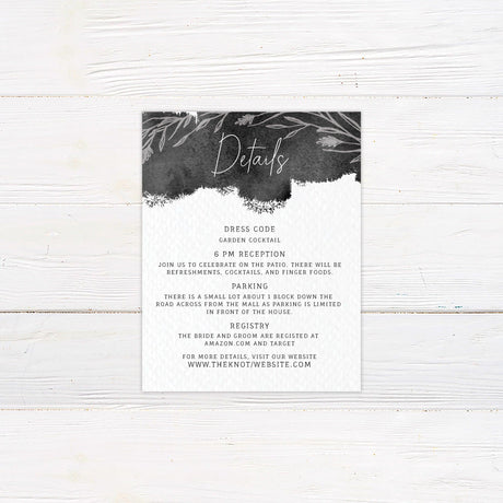 Black Wash Details Cards - goprintplus