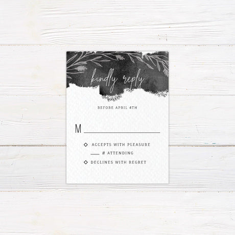 Black Wash Invitations - goprintplus