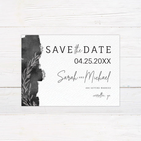 Black Wash Invitations - goprintplus