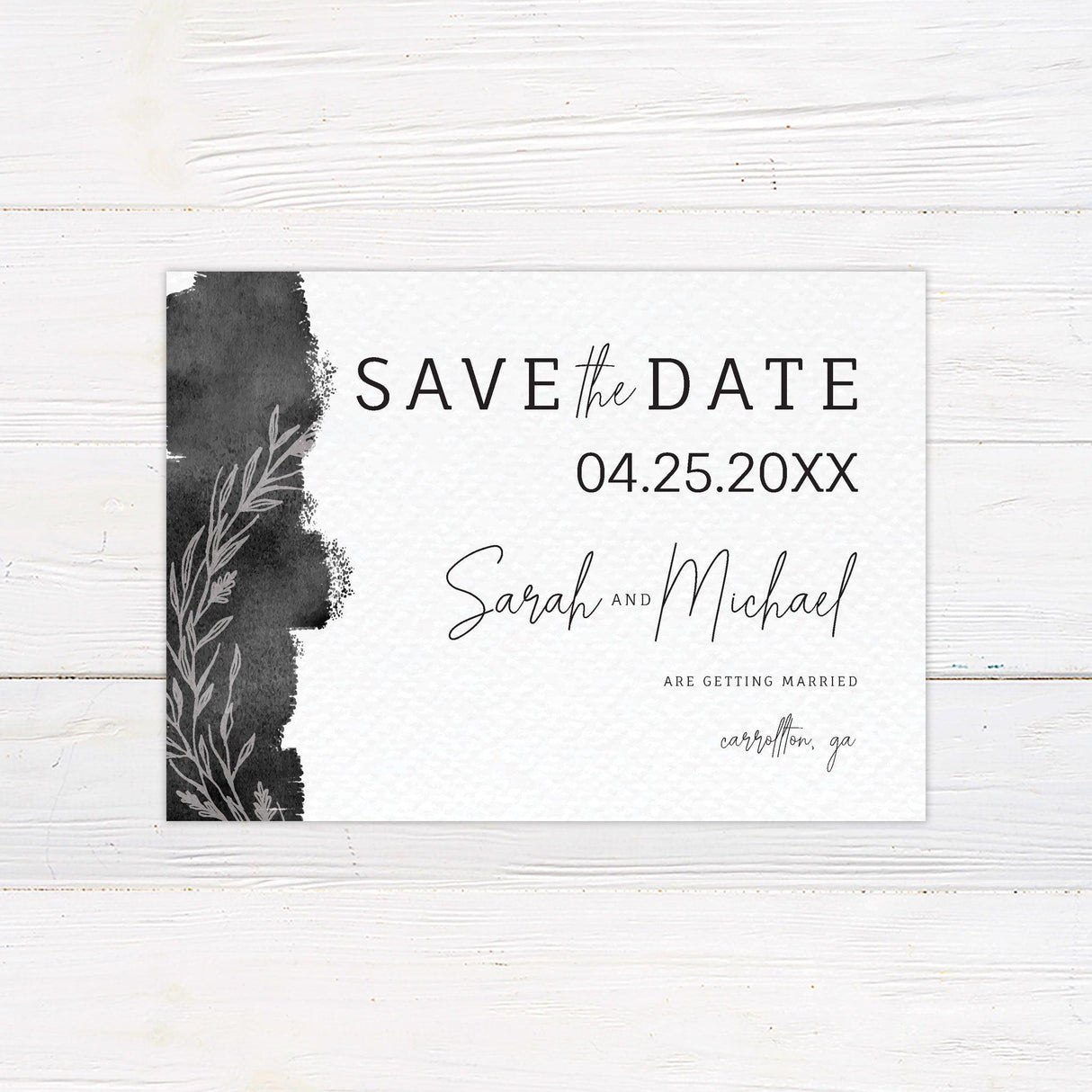 Black Wash Save The Date - goprintplus