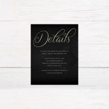 Black and Cream Floral Invitations - goprintplus