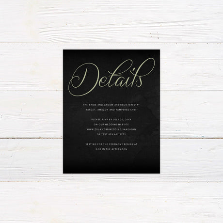 Black and Cream Floral Details Cards - goprintplus