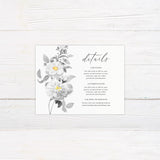 Black and Yellow Botanical Invitations - goprintplus