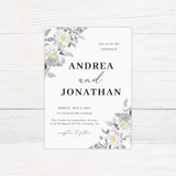 Black and Yellow Botanical Invitations - goprintplus