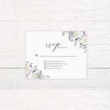 Black and Yellow Botanical Invitations - goprintplus