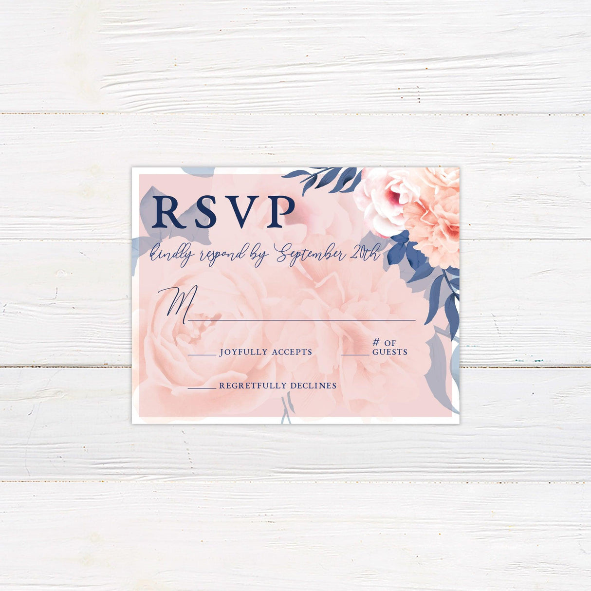 Blissful Peonies RSVP - goprintplus