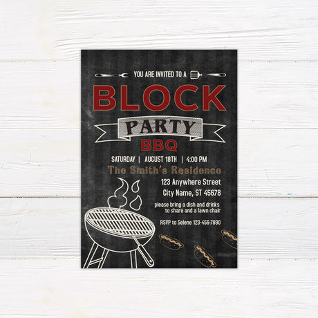 BBQ Block Party Invitation - goprintplus