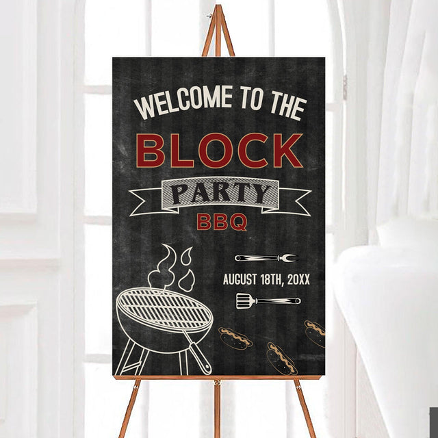 BBQ Block Party Sign - goprintplus