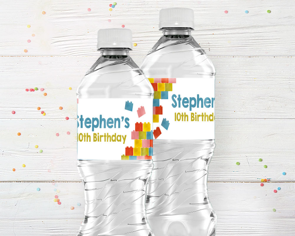 Block Party Water Bottle Labels