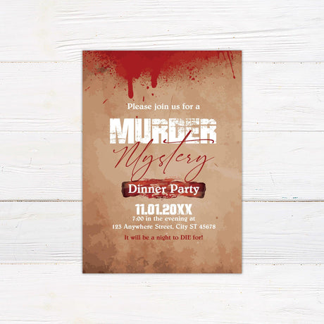 Bloody Murder Mystery Invitation - goprintplus