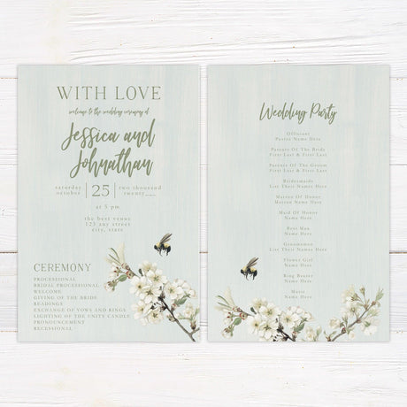 Blossom Bee Invitations - goprintplus